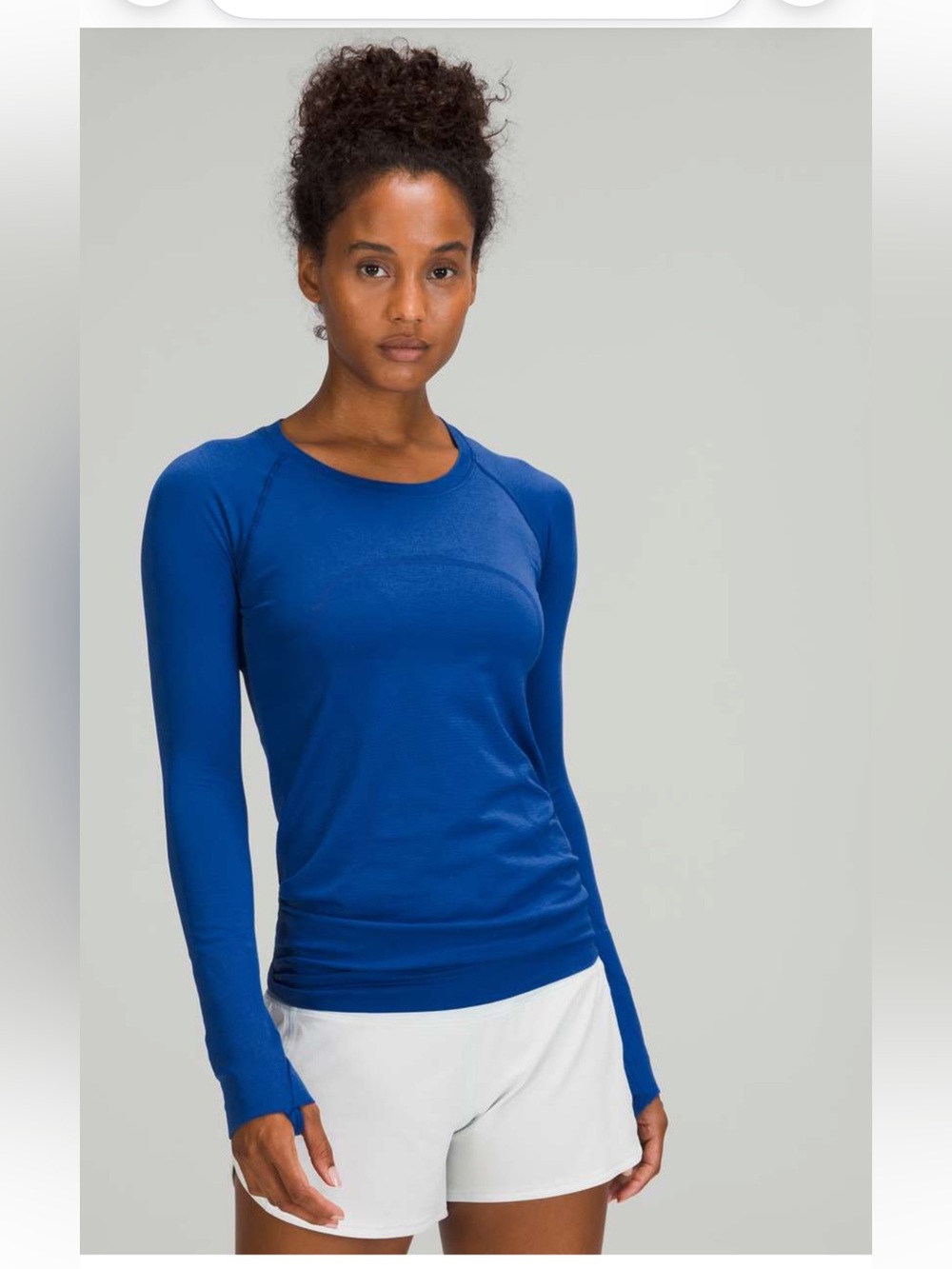 Lululemon Swiftly Tech Long-Sleeve Shirt 2.0 Waist Length Galactic Cobalt size 2